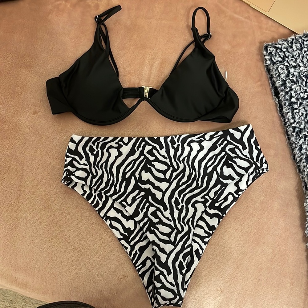 Two Piece Zebra Bikini Set